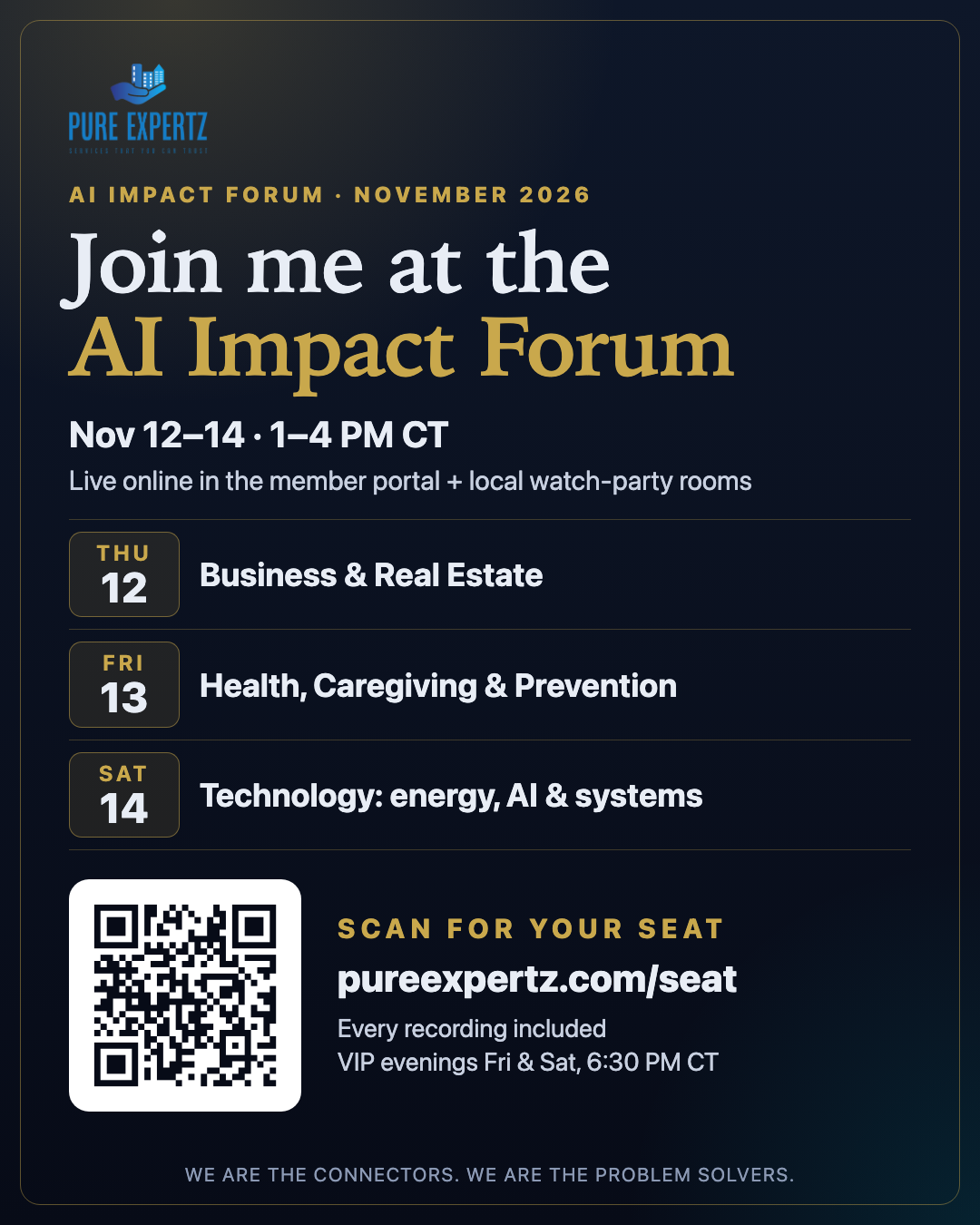 AI Impact Forum share graphic: Invite · portrait